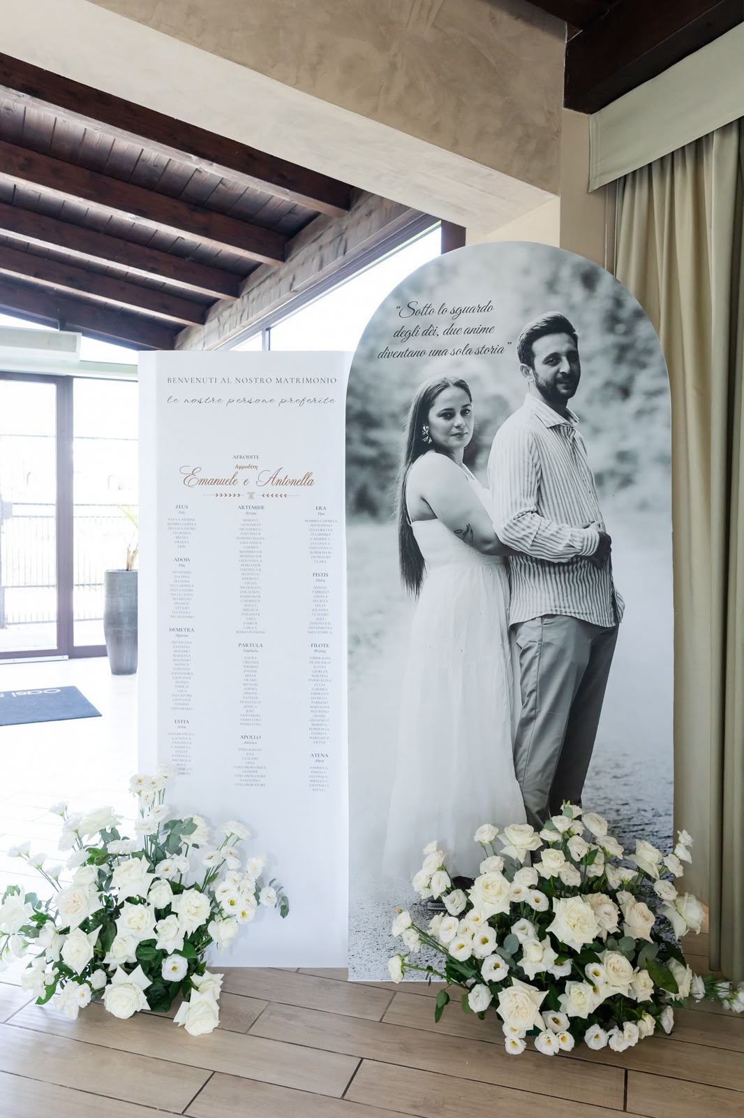 Tableau de mariage con disposizione dei posti degli invitati